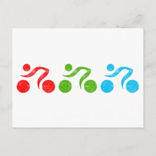 Cartão Postal Cavaleiros de bicicleta em ação