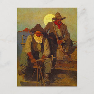 Cartão Postal Cavaleiros-espingardas-de-bordo-laterais do lado o