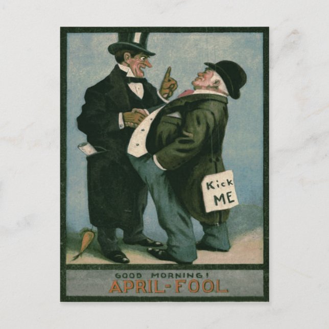 Cartão Postal Cavalheiros Piada Carrot (Frente)