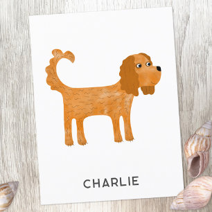 Cartão Postal Cavalier King Charles Spaniel Dog Personalizado