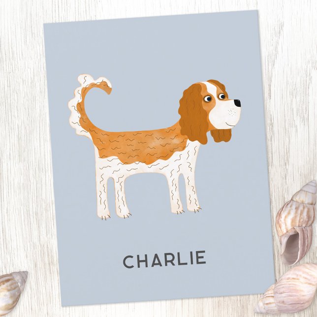 Cartão Postal Cavalier King Charles Spaniel Dog Personalizado (Criador carregado)
