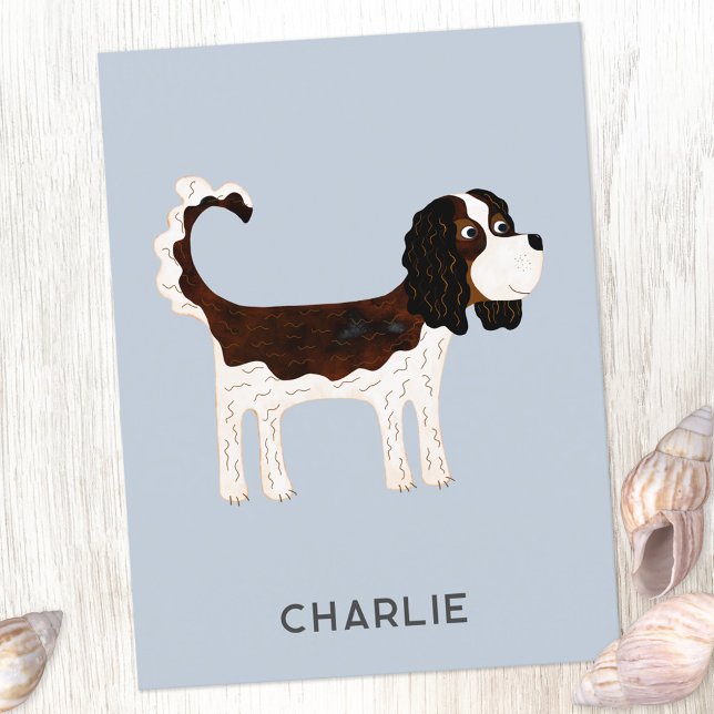 Cartão Postal Cavalier King Charles Spaniel Dog Personalizado (Criador carregado)