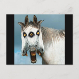Cartão Postal cavalo 3-Headed