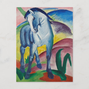 Cartão Postal Cavalo Azul de Franz Marc, Vintage Fine Art