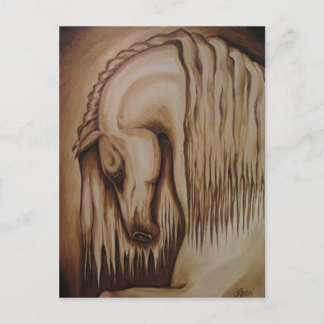 CARTÃO POSTAL CAVALO CLÁSSICO SÉPIA (Frente)