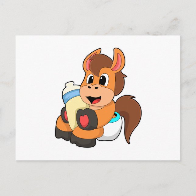 Cartão Postal Cavalo com Mamadeira (Frente)