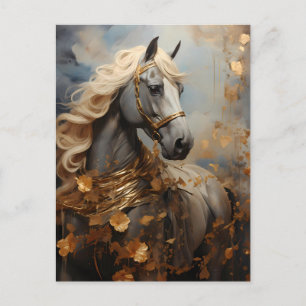Cartão Postal Cavalo com Ouro Halter