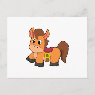 Cartão Postal Cavalo com sela