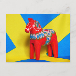 Cartão Postal Cavalo Dala da Suécia
