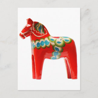 Cartão Postal Cavalo Dala da Suécia