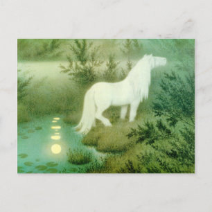 Cartão Postal Cavalo de Água Kelpie Arte Postcard