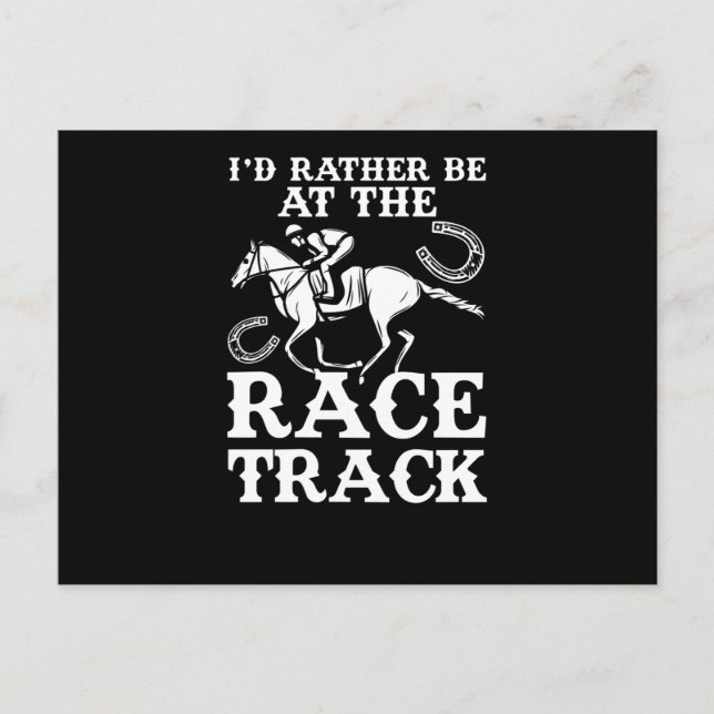 Cartão Postal Cavalo de Corrida de Cavalo Preferencialmente Race (Frente)