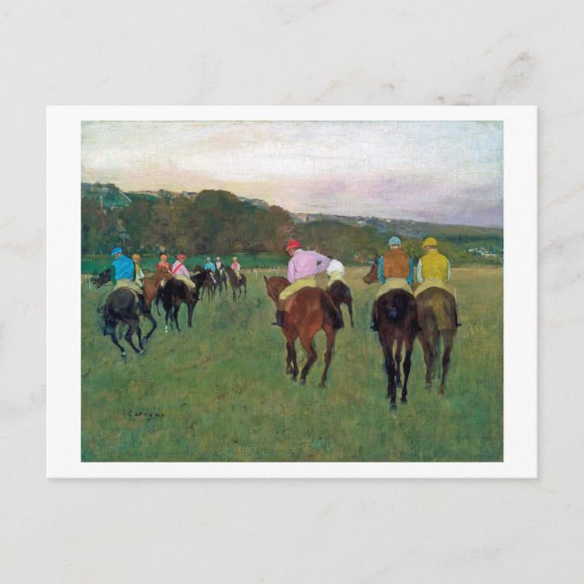 Cartão Postal Cavalo de Corrida Longchamp, Edgar Degas (Frente)