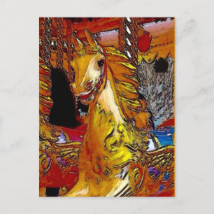 Cartão Postal Cavalo de Fairground