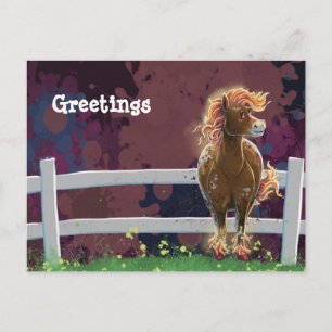 Cartão Postal Cavalo de Fogo