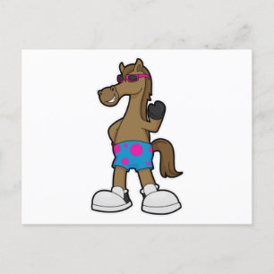 Cartão Postal Cavalo de Óculos de Sol