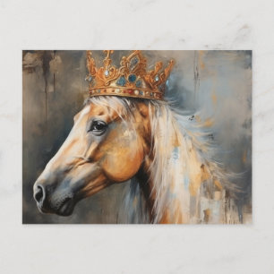 Cartão Postal Cavalo de Palomino com Coroa
