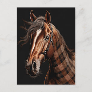 Cartão Postal Cavalo de Xadrez de castanha