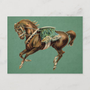Cartão Postal cavalo do circo do vintage
