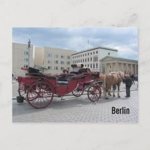 Cartão Postal Cavalo e carruagem em Berlim