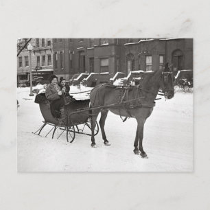 Cartão Postal Cavalo e Trenó, 1935