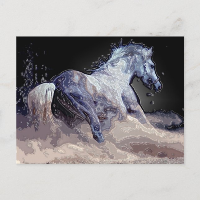 Cartão Postal Cavalo em Ação (Frente)