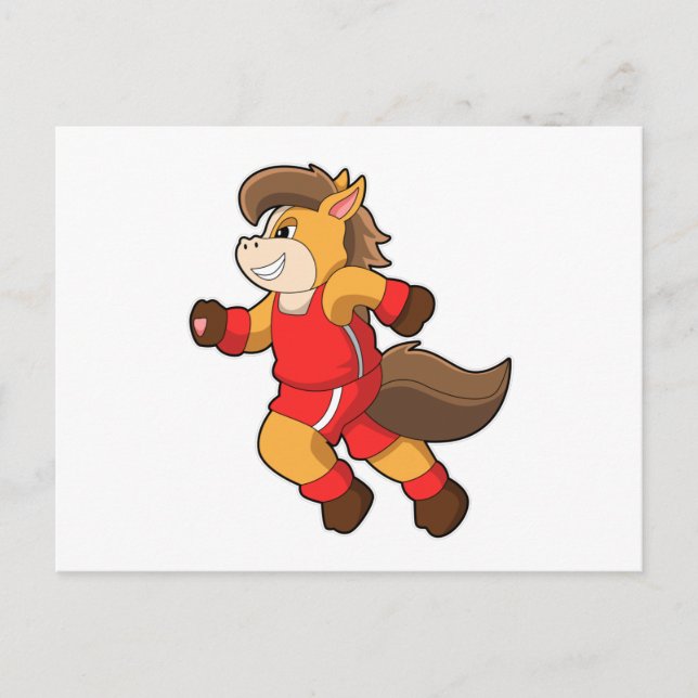 Cartão Postal Cavalo em Corrida (Frente)