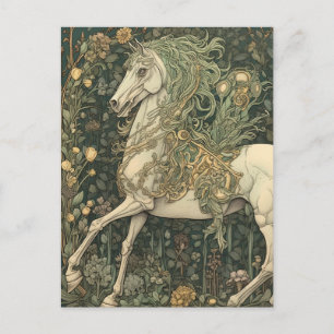 Cartão Postal Cavalo em Flores