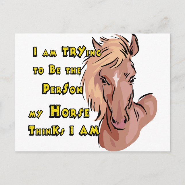 Cartão Postal Cavalo Engraçado (Frente)