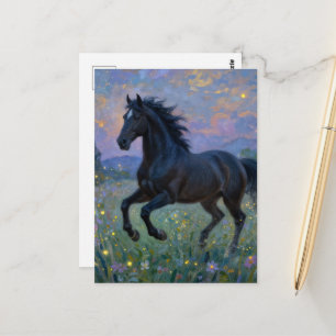 Cartão Postal Cavalo Magnífico no Prado 