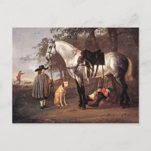 Cartão Postal Cavalo na Paisagem Aelbert Cuyp
