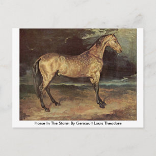 Cartão Postal Cavalo Na Tempestade De Gericault Louis Theodore