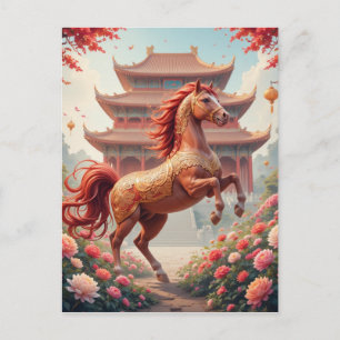 Cartão Postal Cavalo no ano da china