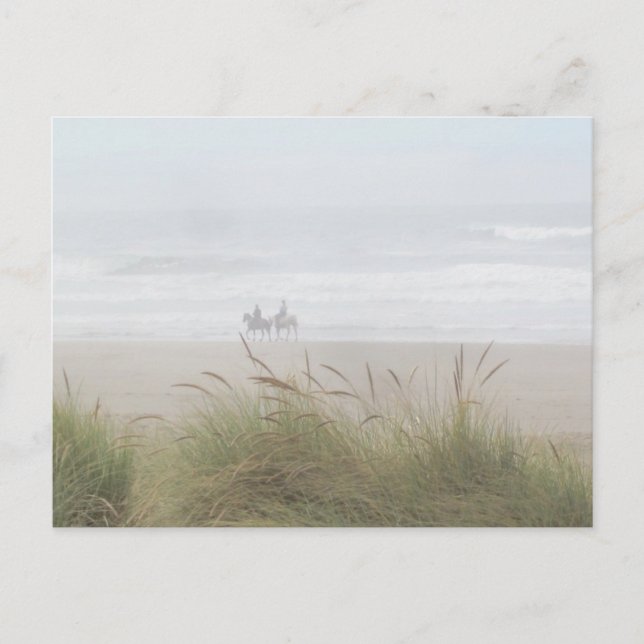 Cartão Postal Cavalo no Cartão-Postal da Praia (Frente)