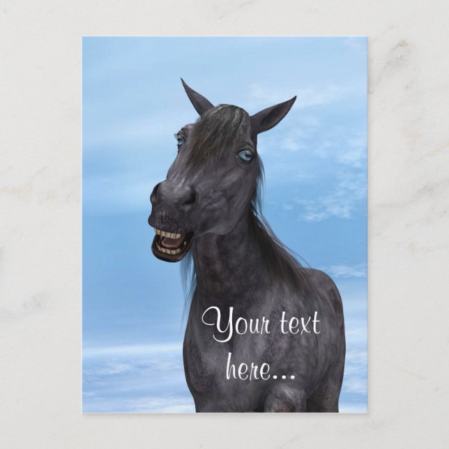 Cartão Postal Cavalo Sorridente (Frente)