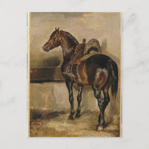 Cartão Postal Cavalo turco num estábulo de Theodore Gericault