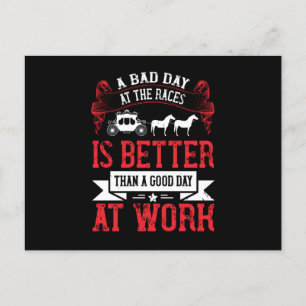 Cartão Postal Cavalo - Um Dia Ruim Nas Raças É Melhor