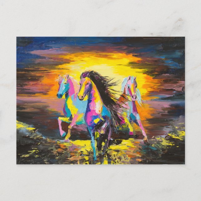 Cartão Postal Cavalos (Frente)
