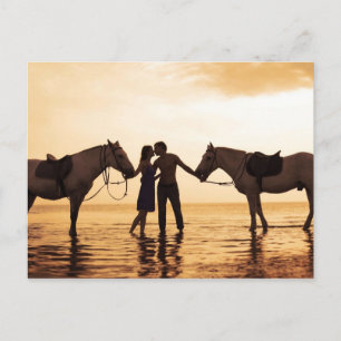 Cartão Postal Cavalos casais