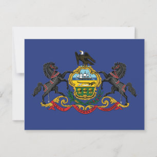 Cartão Postal Cavalos da Bandeira do Estado da Pensilvânia