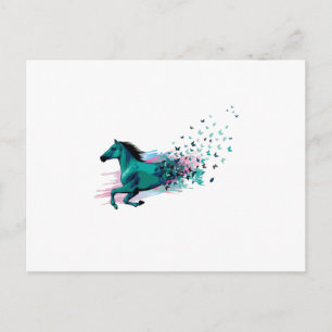 Cartão Postal Cavalos de Ferradura Cavalos Cavalgando Presente I