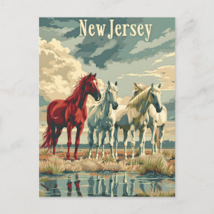 Cartão Postal Cavalos de Nova Jersey