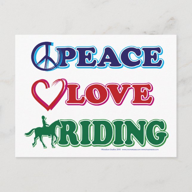 Cartão Postal Cavalos de Paz-Amor (Frente)