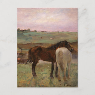 Cartão Postal Cavalos de Vintage Edgar Degas num Prado