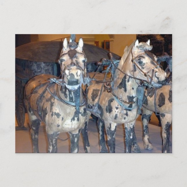 Cartão Postal cavalos de xi'an (Frente)