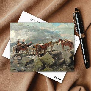 Cartão Postal Cavalos do Monte Washington de Winslow Homer