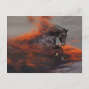 Cartão Postal Cavalos Fantásticos: Nuvens