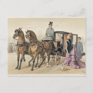 Cartão Postal Cavalos Ingleses