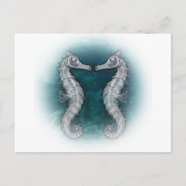 Cartão Postal cavalos marinhos (Frente)