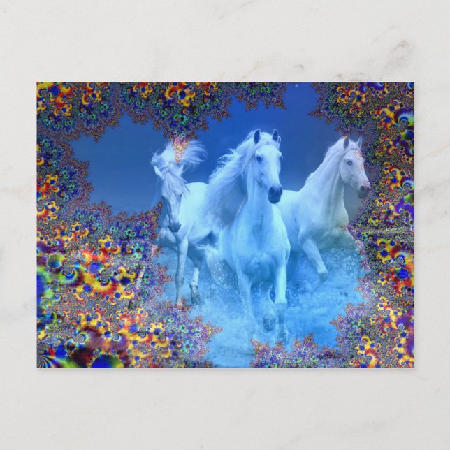 Cartão Postal Cavalos Místicos (Frente)